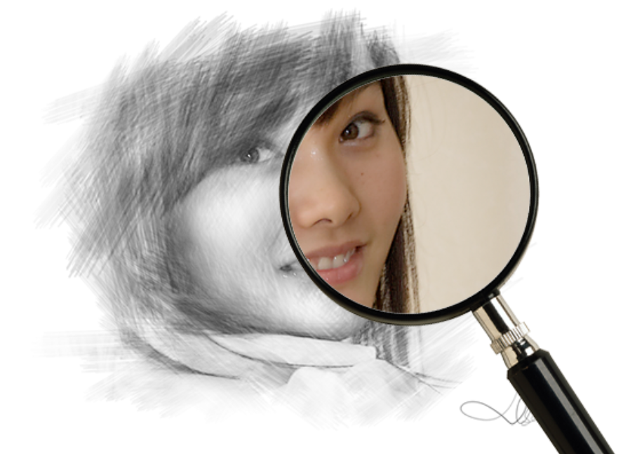 剪贴蒙版实例：神奇放大镜