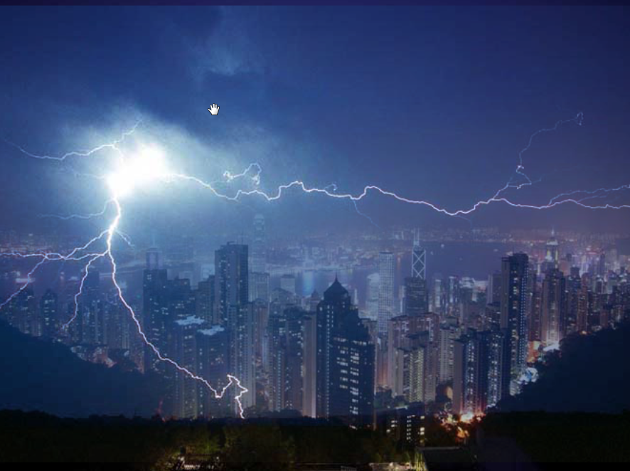 高级蒙版实例：利用混合颜色带抠闪电